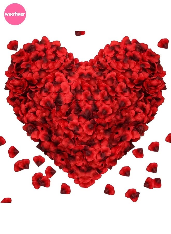 Woofixer 2000 Pcs Artificial Red Rose Petals 2 Bags Fake Flower Petals for Wedding Decoration Romantic Room Decor Proposal Birthday Party Valentine Table Scatter Bath Decor Photography Props - Image 1