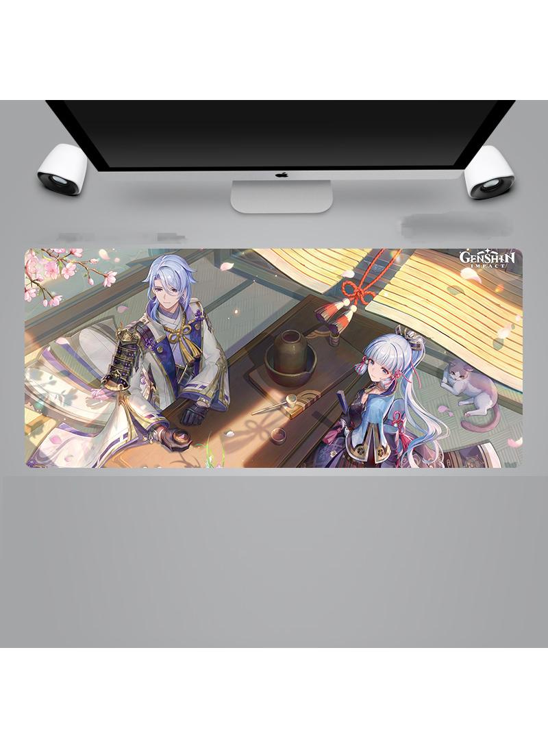 Loquat Genshin Anime Gaming Mouse Pad Extended Large Mat Desk Pad Stitched Edges Mousepad Long Mouse Pad And Non-Slip Rubber Base Mice Pad 900X400X4mm - Image 1