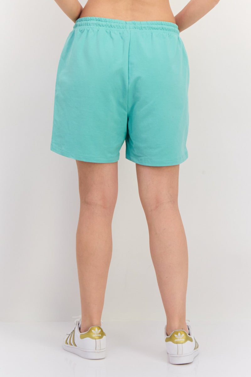 Tchibo Women Drawstring Plain Basic Shorts, Green - Image 2