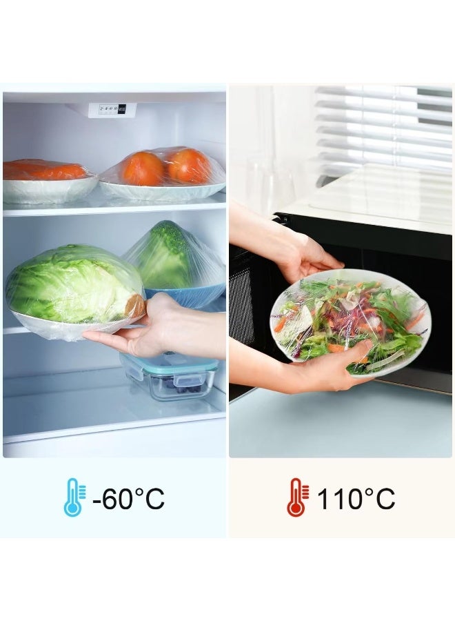 Flexible Stretch Food Covers, Reusable Clear Plastic Covers, 20 Count - Image 4