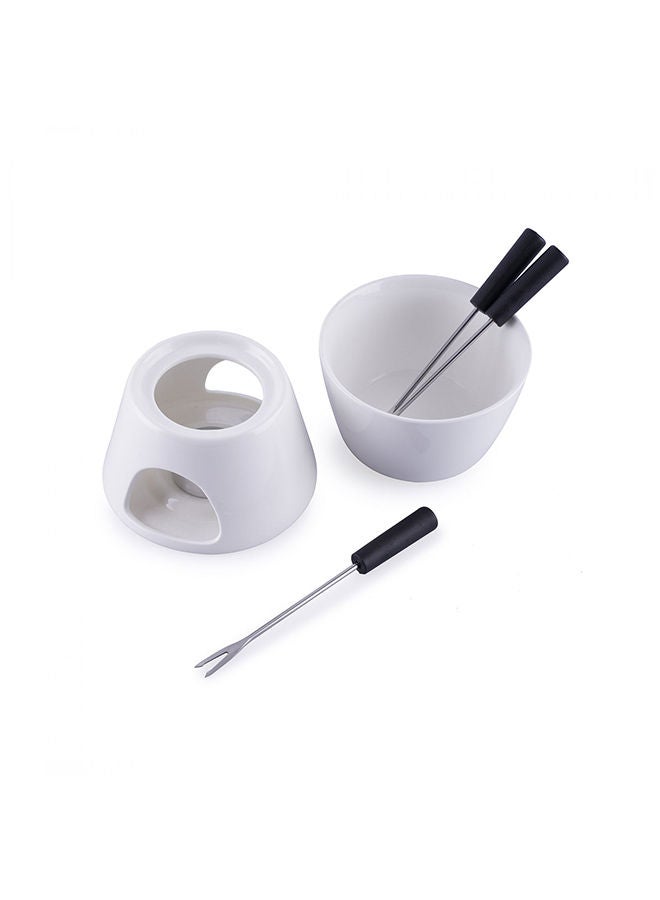 Pan Home طقم فوندو ماري 4 قطع - أبيض - Image 4