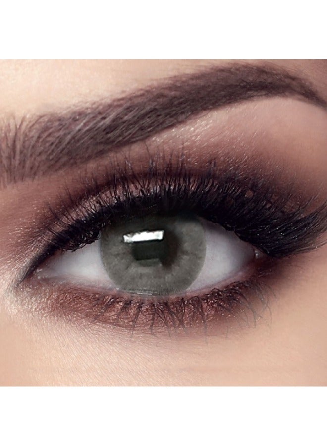 بيلا ايليت كلاودي جراي عدسات لاصقة للاستخدام لمدة 3 اشهر، عدسات لاصقة ملونة، عدسات لاصقة تجميلية، عدسات لاصقة رمادية، عبوة من عدستين - Image 1