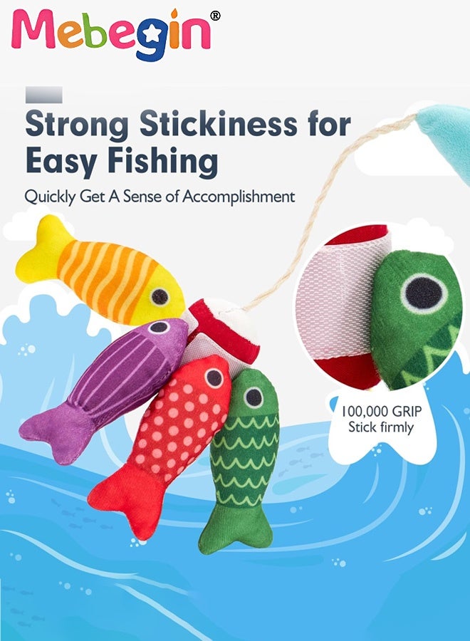 MEBEGIN Montessori Toys for 1 Year Old,10 in 1 Cloth Toddler Fishing Game with Stacking Cups,aby Toy 12-18 Months One Year Old Boy Birthday Gift,Toddler Toys for 1 2 Year Old Boy Girl Gifts - Image 3