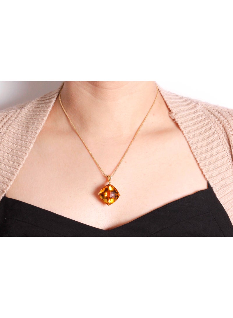 MIKURA Pendant 1 CITRINE 18KY  - Image 3