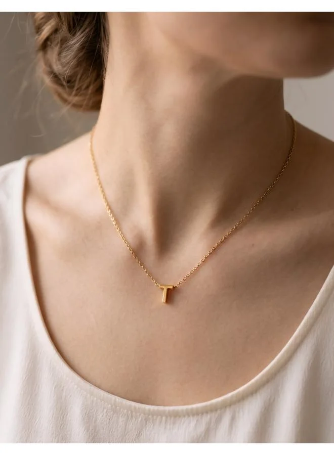 Rovaux  Initial T Pendant Necklace for Women | Best Price UAE