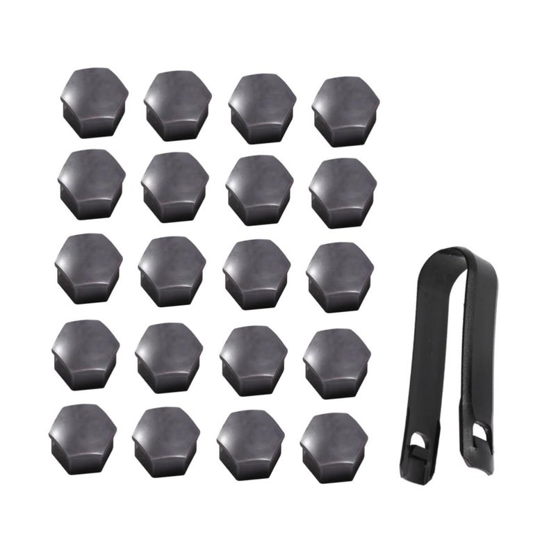 Grey Medium 21pcs Lug Nut Covers Easy Installation Durable Corrosion Protection - Image 2
