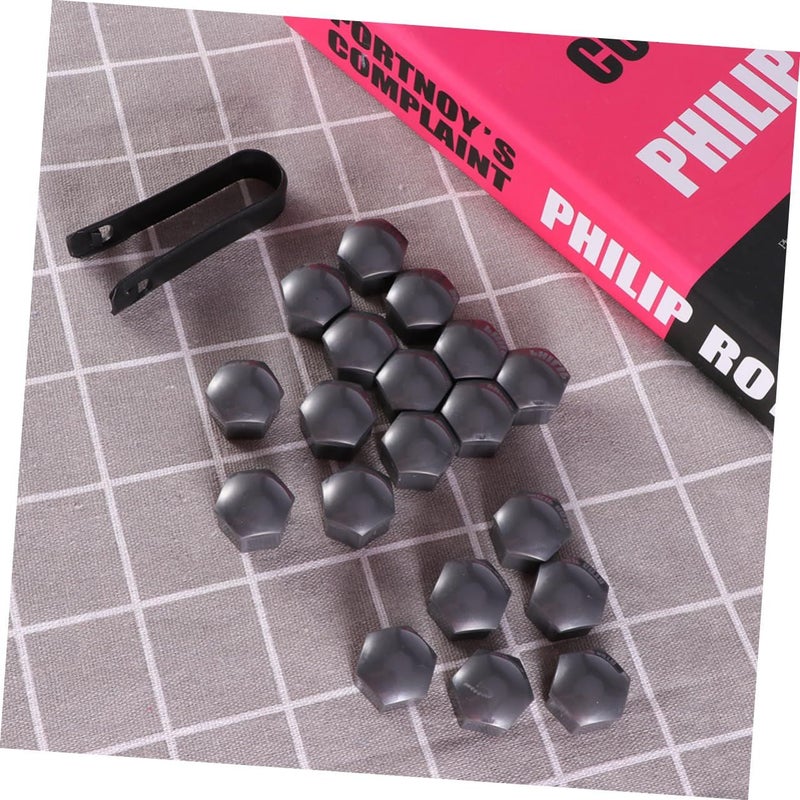 Grey Medium 21pcs Lug Nut Covers Easy Installation Durable Corrosion Protection - Image 3