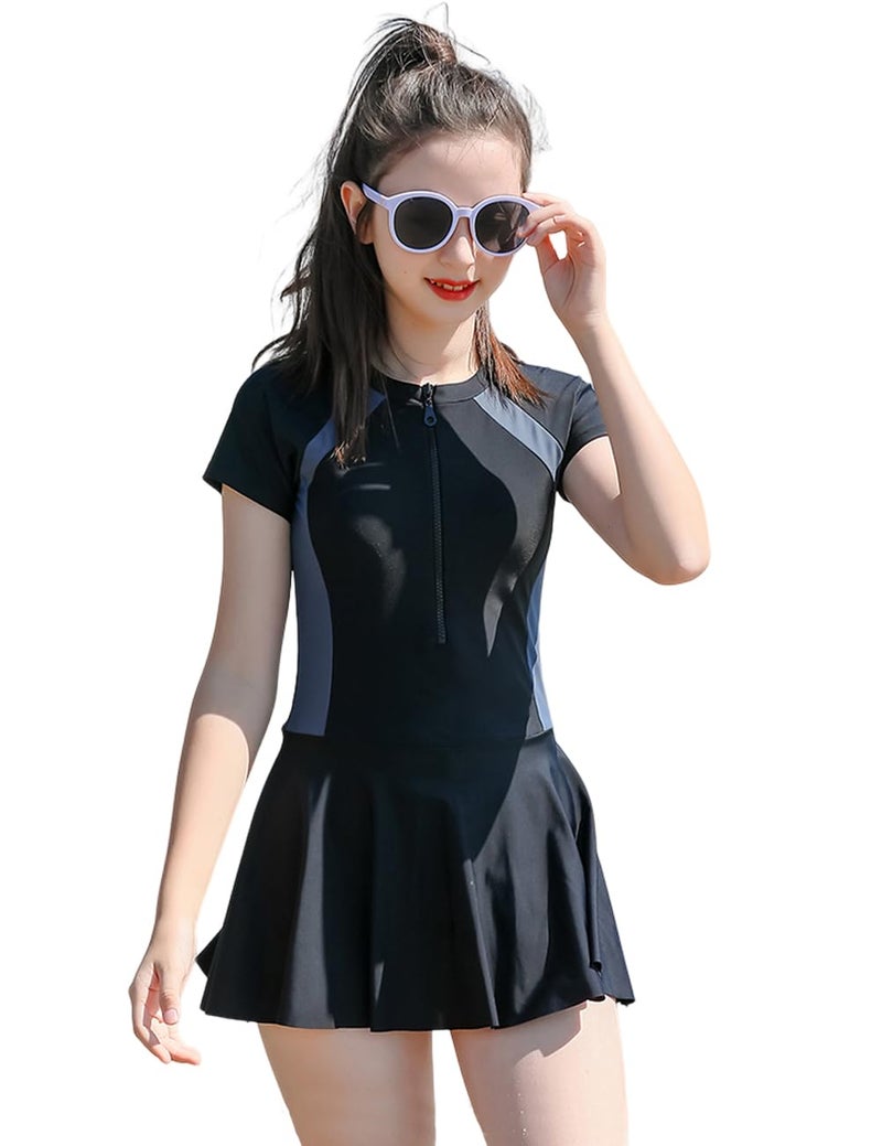 KORADI Girls Swimsuits Rash Guard Swim Sets Kids Two-Piece Bathing Suits Teen Swimwear Beach Shorts Sun Protection Swim Shirts 8-14 Years - Image 1