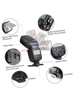 Godox Godox TT600 2.4G Wireless Flash Speedlite Master/Slave Flash with Built-in Trigger System Compatible for Canon Nikon Pentax Olympus Fujifilm Panasonic (TT600)  - Image 3