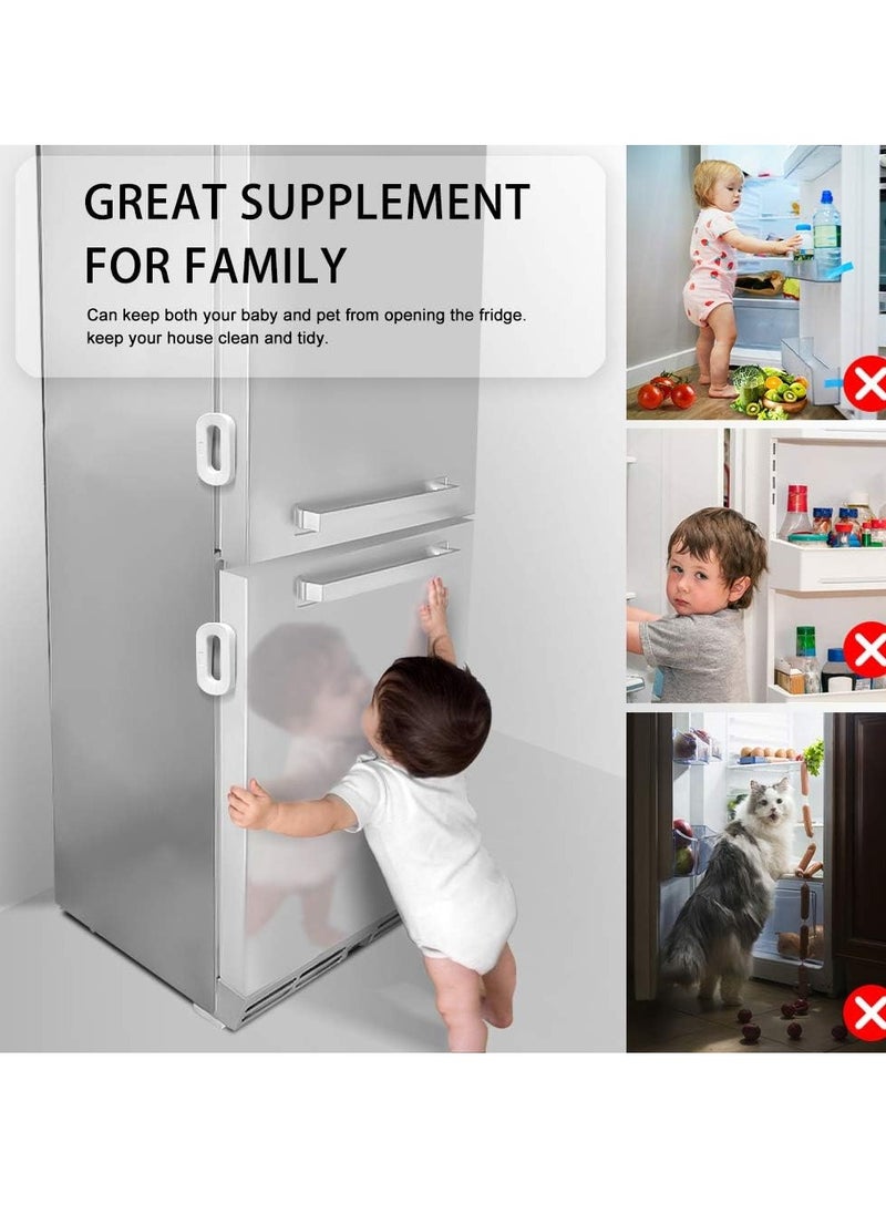 Generic Refrigerator Door Lock Prevent Children from Opening Easy to Use and Install Without Tools or Drill 3D Adhesive Multicolor  - Image 3