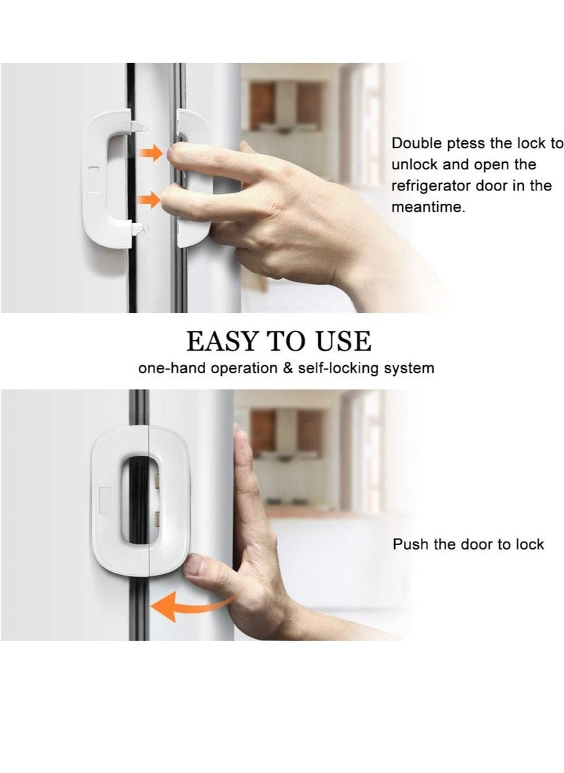 Generic Refrigerator Door Lock Prevent Children from Opening Easy to Use and Install Without Tools or Drill 3D Adhesive Multicolor  - Image 4