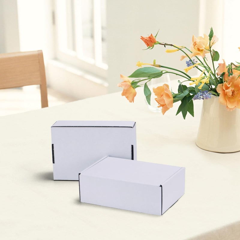 Horlimer 9X6X3 Shipping Boxes Set Of 30  White Corrugated Cardboard Mailer Box For Packing Small Business - Image 5