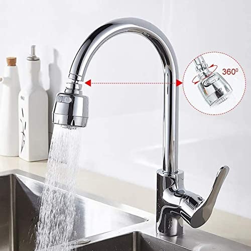 OLWICK 360° Swivel Faucet Extender, Adjustable Faucet Aerator Splash-Proof Faucet Splash Head for Bathroom Kitchen Tap Nozzle Filter,Double Mode Water Saving Faucet Extender (Short) - Image 4
