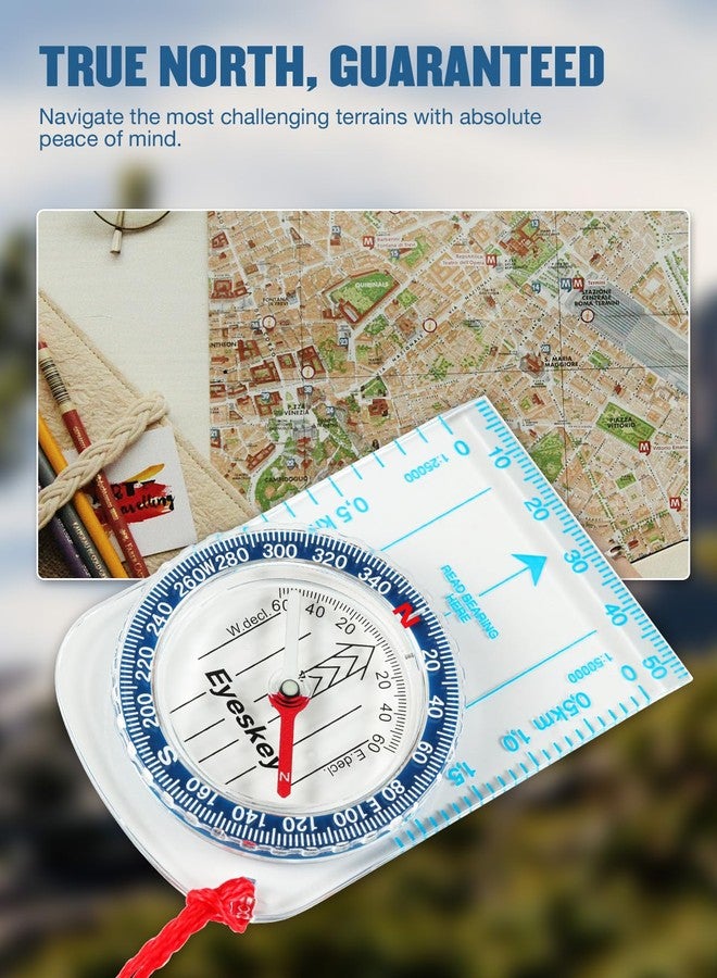 Eyeskey Ultra-Light Compass,Compact Hiking&Mountaineering, Accurate Orienteering Compass with Map Scales for Backpacking, Trekking & Scout Navigation - Image 5