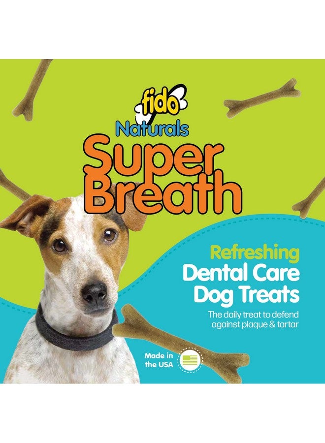 Fido Naturals Super Breath Dental Care Bones for Dogs - 13 Treats Per Pack (3 Pack) - for Small Dogs (Made in USA) - Dog Dental Chews Help Reduce Plaque, Tartar Buildup, and Freshens Breath - Image 2