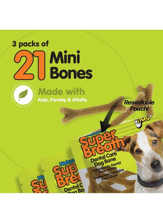 Fido Naturals Super Breath Dental Care Bones for Dogs - 13 Treats Per Pack (3 Pack) - for Small Dogs (Made in USA) - Dog Dental Chews Help Reduce Plaque, Tartar Buildup, and Freshens Breath - Image 4