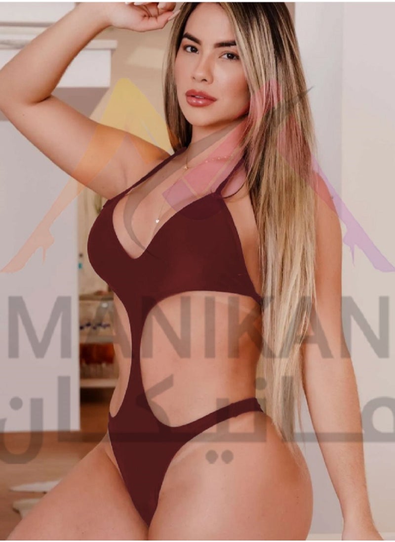 MANIKAN Women's Lingerie one-piece cut from the sides  - Image 4