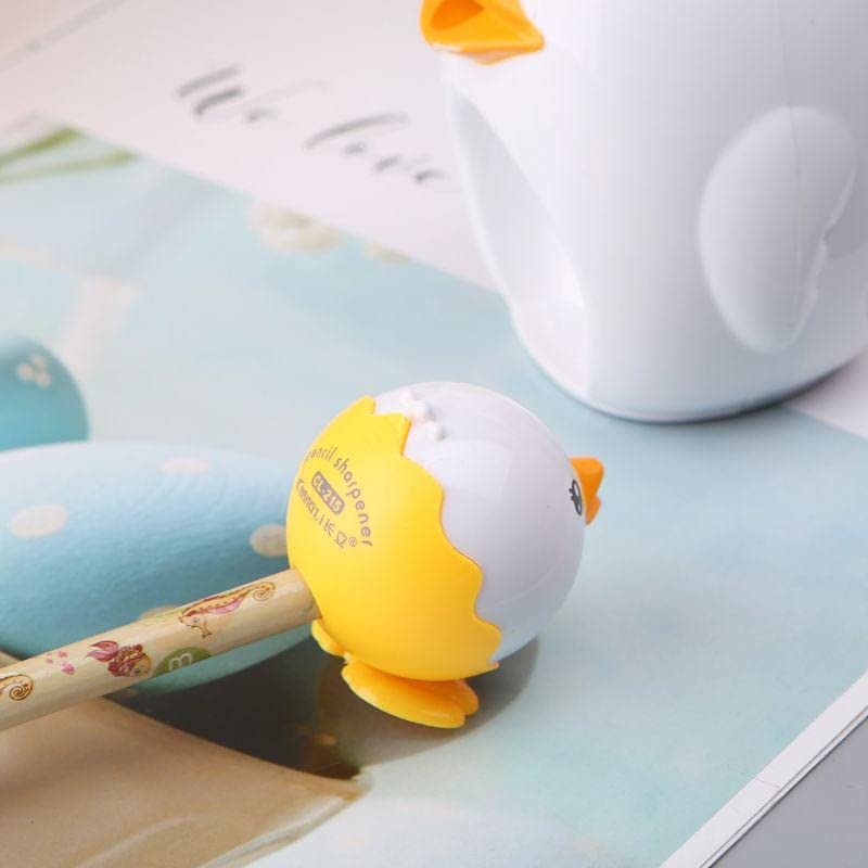 TEMSON Sharpener for Kids – Kawaii Chick Animal Style Pencil Sharpener Hand Mechanical Cutting Tools Stationery/Birthday Return Gift for Kids (CL-215) (White) - Image 3