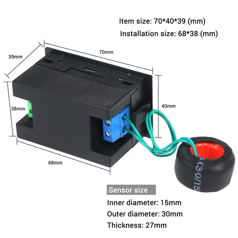 Digital Multimeter with HD LCD Display,AC 0 9999A Current & 40 300V Voltage Tester for Home Energy Monitoring - Image 4