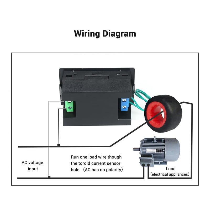 Digital Multimeter with HD LCD Display,AC 0 9999A Current & 40 300V Voltage Tester for Home Energy Monitoring - Image 5