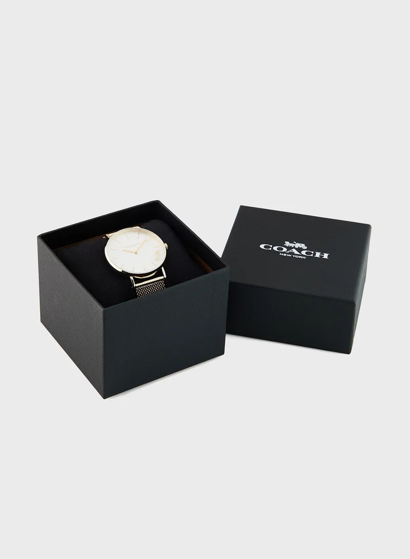 COACH Ionic Thin Gold Plated 1 Steel Analog Watch