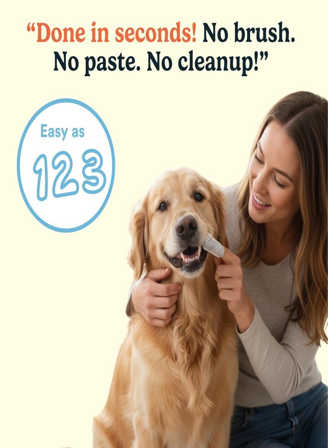 Jasper Dog Dental Wipes, Vet-Recommended All-Natural Finger Toothbrush Wipes for Dogs, Fresh Breath & Tartar Control in Seconds – No Brush and Toothpaste Needed, Coconut, 60 Count - Image 2