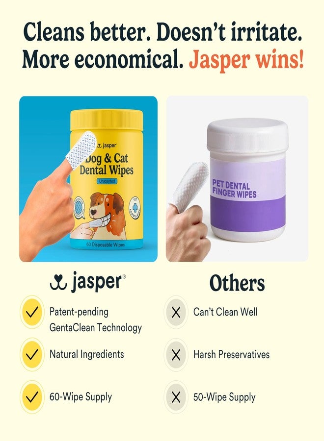Jasper Dog Dental Wipes, Vet-Recommended All-Natural Finger Toothbrush Wipes for Dogs, Fresh Breath & Tartar Control in Seconds – No Brush and Toothpaste Needed, Coconut, 60 Count - Image 5