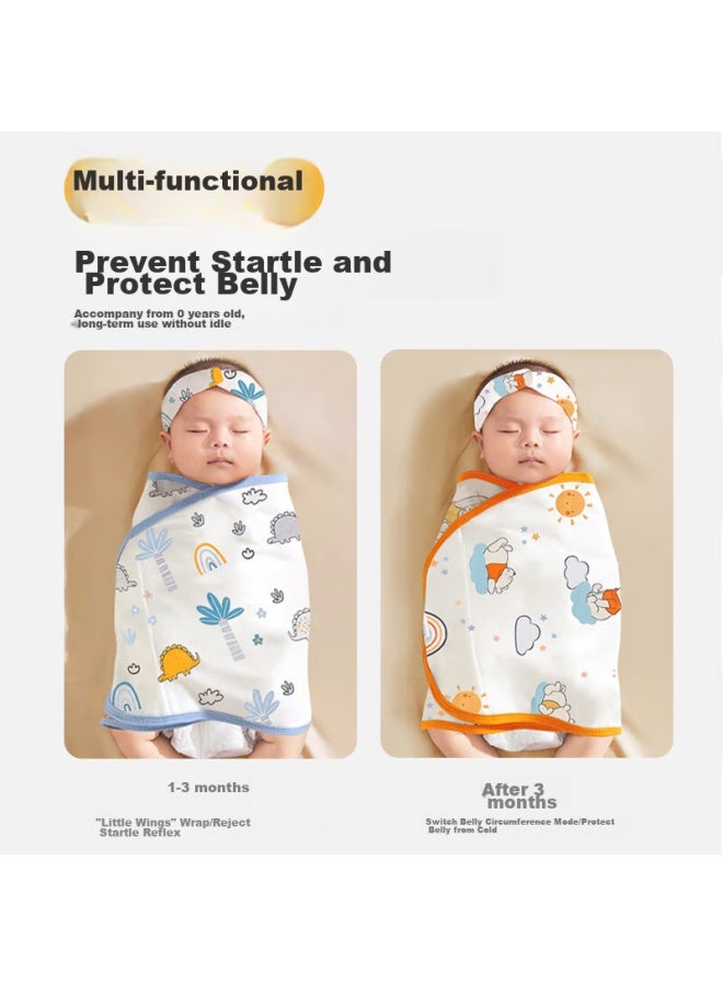 Lovebox Aibaoshi Baby Anti-startle Sleeping Bag, Newborn Pure Cotton Swaddle, Baby Wrap, Comforting Aid, 2-pack, S292 - Image 2