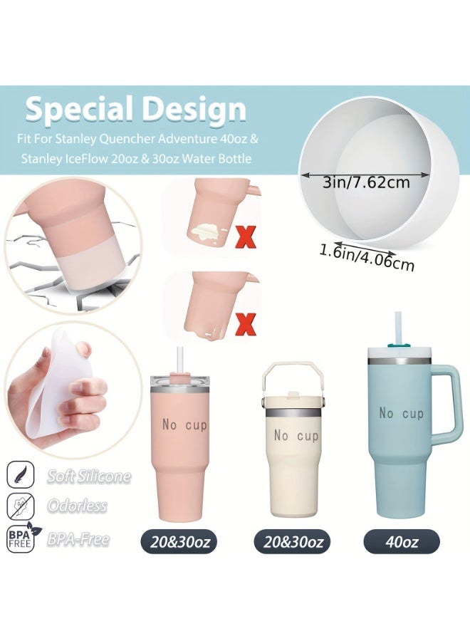 Stanley Cup Silicone Accessories Set - Spill Proof Stopper, Straw Cover Cap, & Boot for 30oz/40oz Tumblers - Image 3
