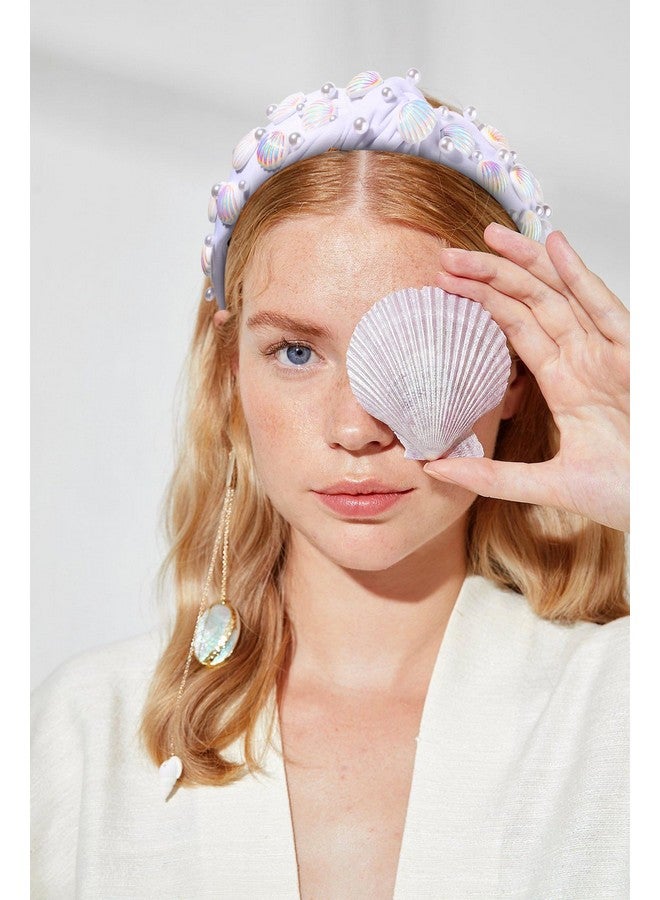MOLOCH Ocean Headband For Women Seashell Whale Knotted Headband Jeweled Crystal Top Knot Headband Summer Beach Wedding Party Hair Accessories Gifts - Image 3