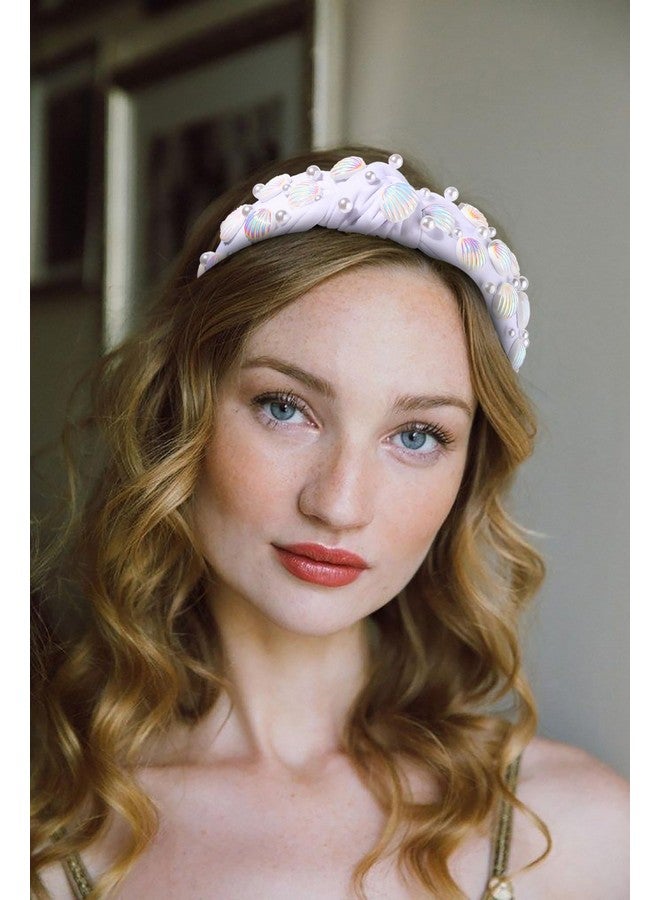 MOLOCH Ocean Headband For Women Seashell Whale Knotted Headband Jeweled Crystal Top Knot Headband Summer Beach Wedding Party Hair Accessories Gifts - Image 2