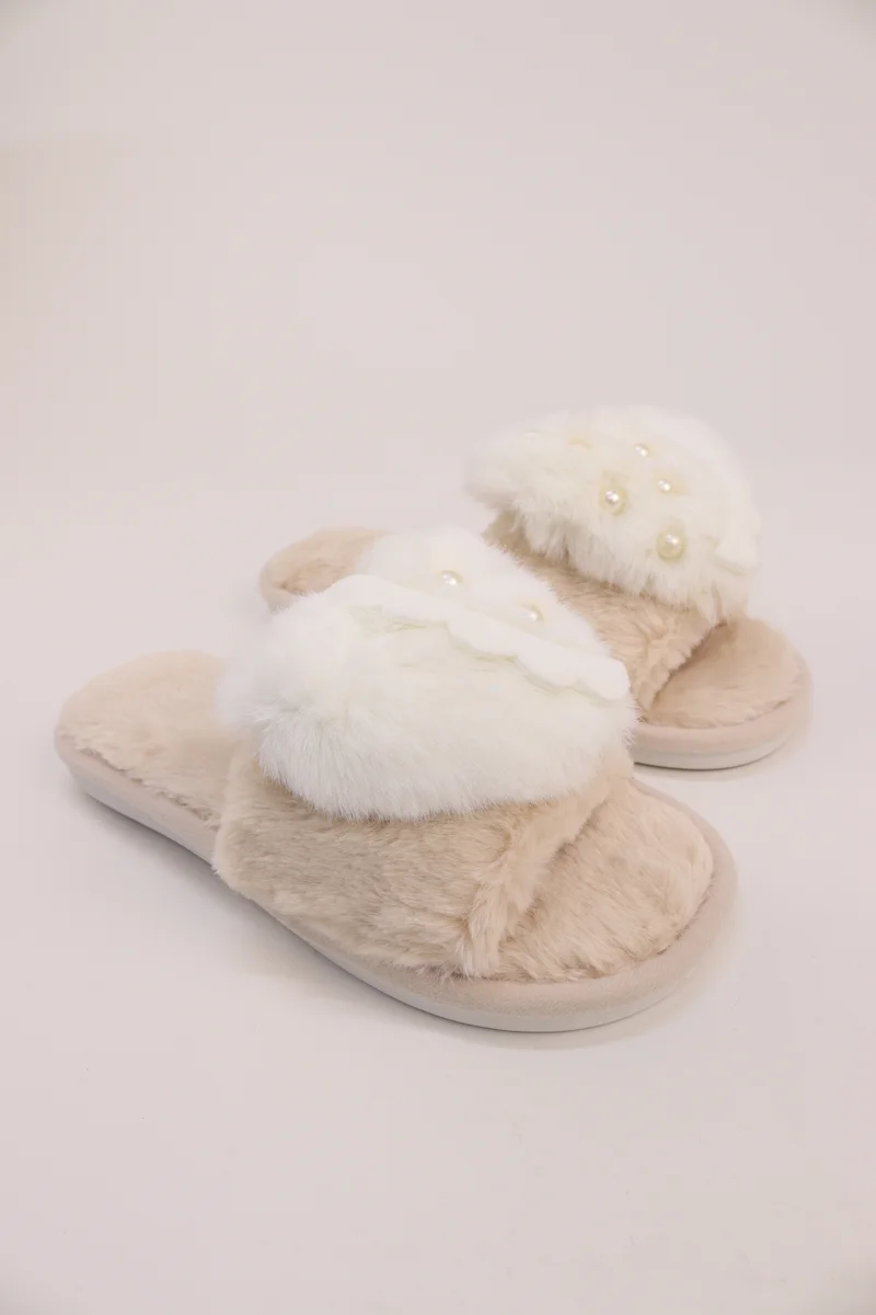 Viny VINY Women's Plush Fur Home Slippers | Soft Teddy Bear Indoor Slippers | Cozy Carpet Slides for Daily Wear & All-Season Comfort