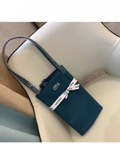 LACOSTE Lacoste Women's Concept Fashion Versatile Small Zipper Handbag Shoulder Bag peacock blue  - Image 5