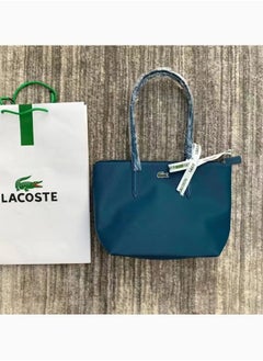 LACOSTE Lacoste Women's Concept Fashion Versatile Small Zipper Handbag Shoulder Bag peacock blue  - Image 1