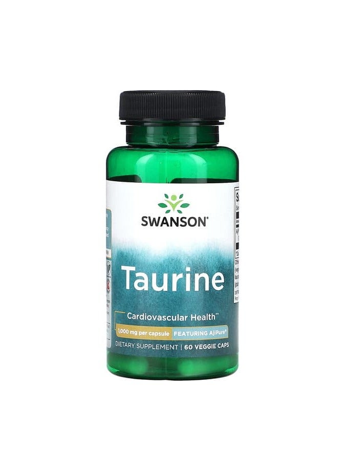 Taurine , 1,000 mg , 60 Veggie Caps