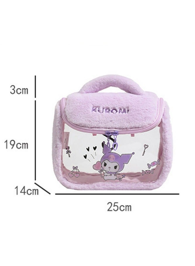 عام حقيبة مكياج شفافة من كيرومي، حقيبة أدوات تجميل ناعمة، حقيبة تخزين مستحضرات تجميل قابلة للحمل. - Image 3