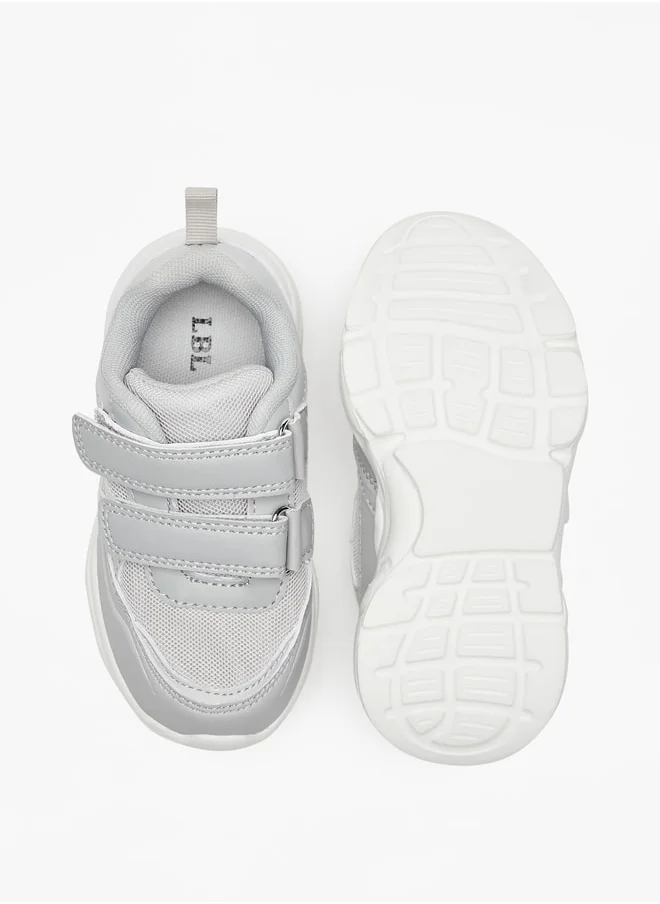 ال بي ال من شو اكسبرس Mesh Textured Sneakers with Hook and Loop Closure