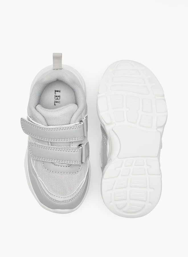 LBL by Shoexpress Mesh Textured Sneakers with Hook and Loop Closure  - Image 4