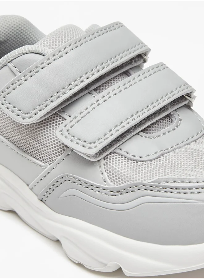ال بي ال من شو اكسبرس Mesh Textured Sneakers with Hook and Loop Closure