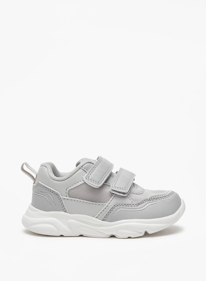 LBL by Shoexpress Mesh Textured Sneakers with Hook and Loop Closure  - Image 3