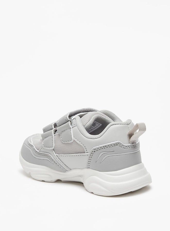 LBL by Shoexpress Mesh Textured Sneakers with Hook and Loop Closure  - Image 2