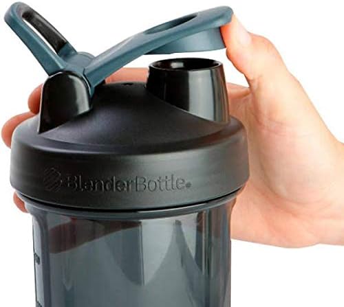 BlenderBottle زجاجة خلط بلندر بوتل برو سيريز مع قاعدة مستديرة وغطاء فوهة 24 أونصة 2 عبوة أسود برتقالي - Image 2