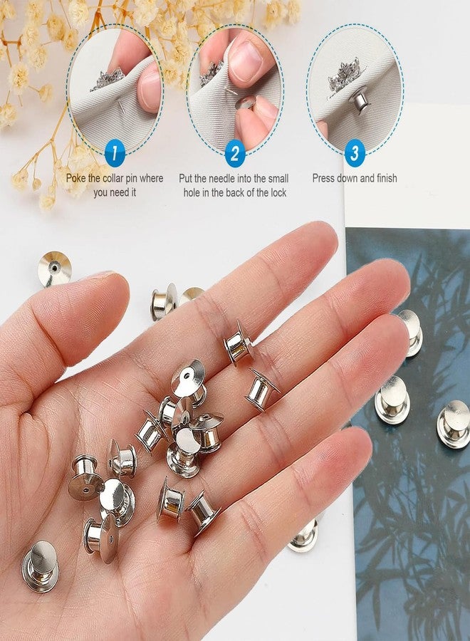 Hession Metal Pin Backs Locking Pin Keppers Clasp Nickel Plated Copper 25 Pieces - Image 5