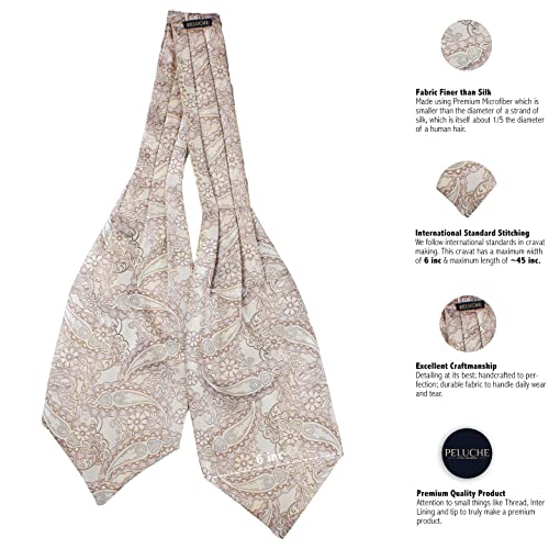 Peluche Floral Mystic Beige Cravat - Image 2