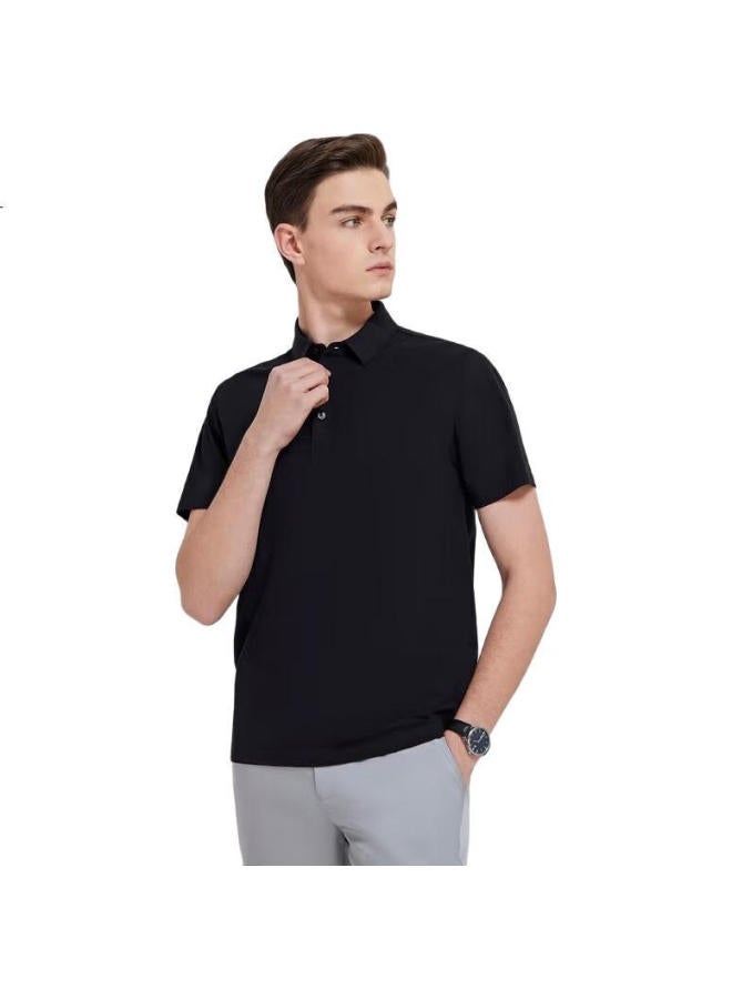 Youngor Men'S T-Shirt Summer Youth Men'S Business Casual Short Sleeve T-Shirt Vspc533060Aca Black L - Image 3