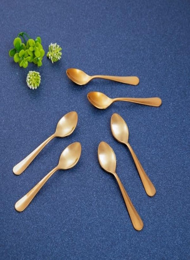 Ramson India Stainless Steel Dinning, Dinner Spoons, Table Spoon, Gold PVD Coating (Set of 6) 16cm - Image 2