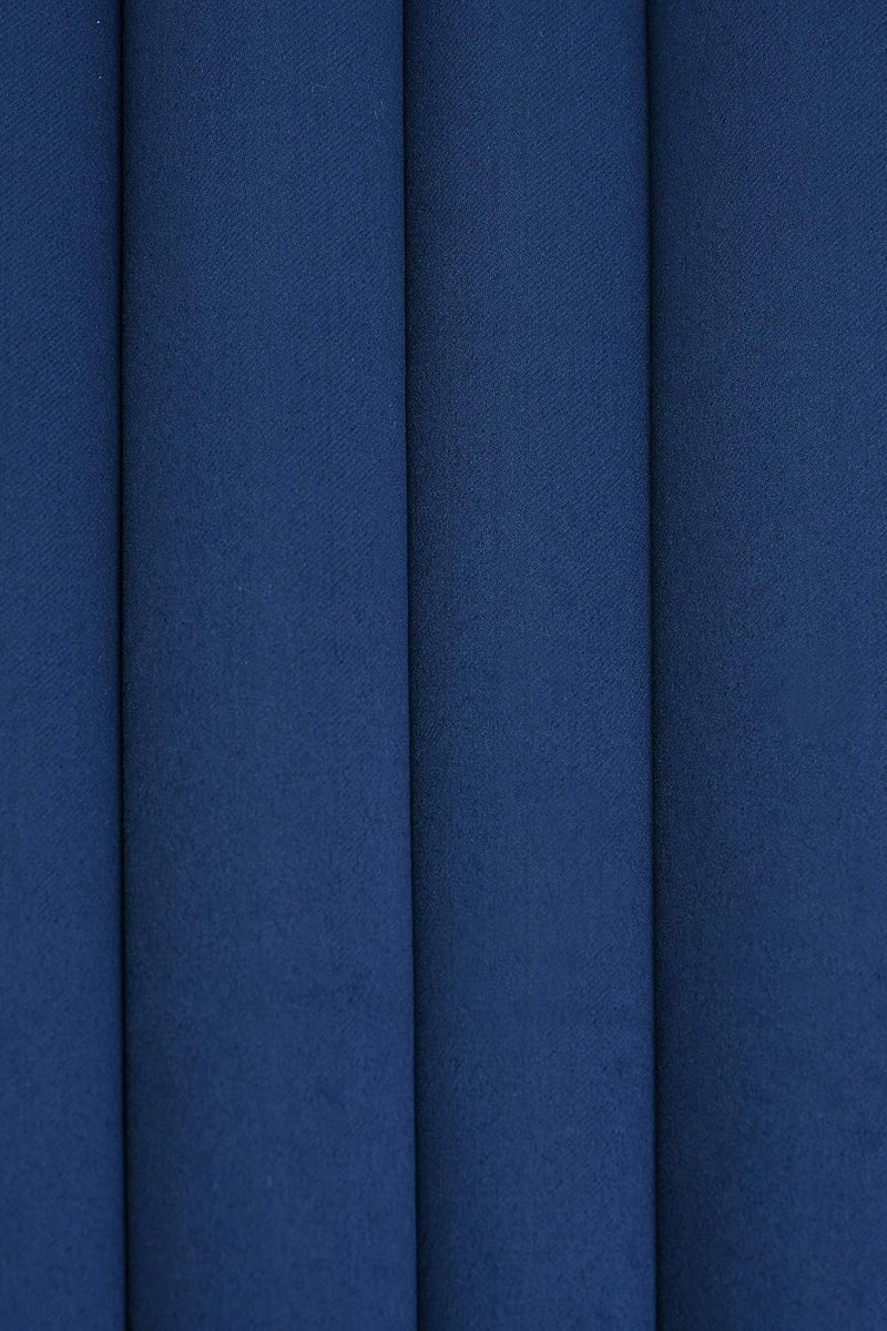 Home-Cloud Home cloud Premium Thick Smooth Glossy Polyester 100 Blackout Curtains for Long Door 9 Feet 4 Feet x 9 Feet Set of 3 Pieces ColorBlue  - Image 2