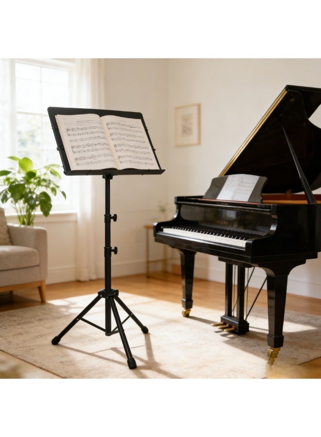 Sisily Adjustable music stand - Tripod Adjustable Height Sheet Music Holder for Piano, Guitar & Violin Performances - Image 3