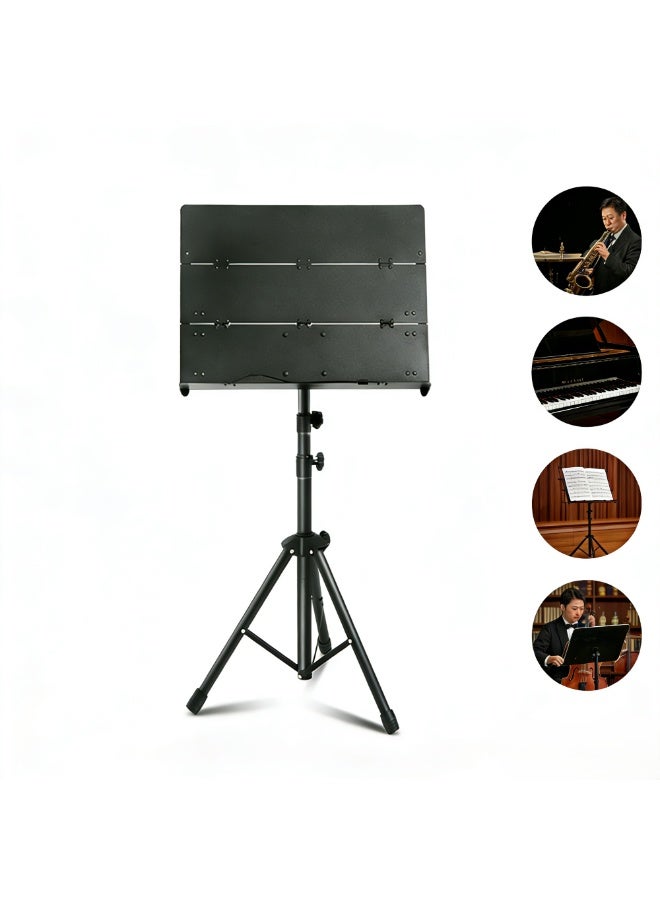 Sisily Adjustable Floor Book Stand Holder - Height 65-160cm, Large 42x32cm Tray, Portable Tripod Reading Stand for Books, Cookbook, Sheet Music, Holy Quran - Image 2