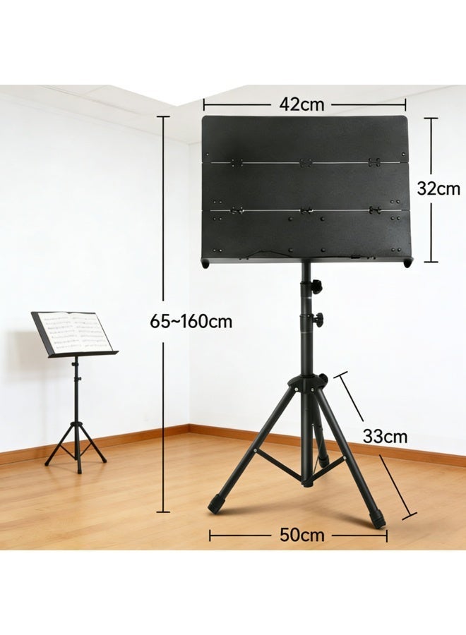 Sisily Adjustable Floor Book Stand Holder - Height 65-160cm, Large 42x32cm Tray, Portable Tripod Reading Stand for Books, Cookbook, Sheet Music, Holy Quran - Image 4